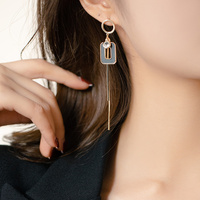 Black Geometric Drop Earrings – Modern Elegance Reimagined 6